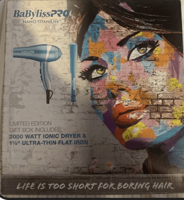 BaBylissPRO Styling Set: 5548 Nano Titanium Dryer & 1.5" Straightener