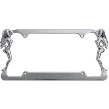 Beach Ladies Metal License Plate Frame
