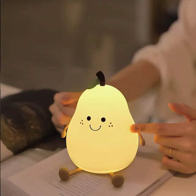 Bedroom Sleeping Bedside Tap Light LED Pear Shape Night Light