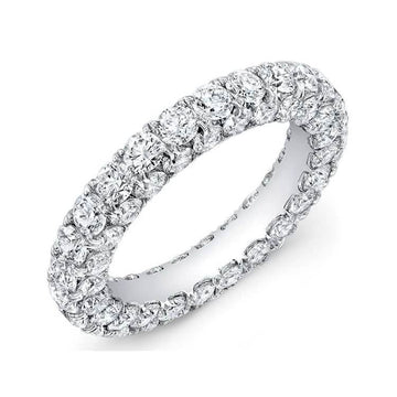 3-Row Cubic Zirconia Eternity Ring