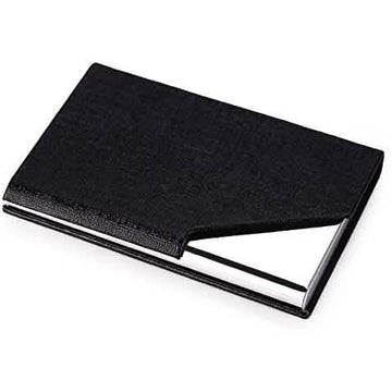 Business Name Card Holder Luxury PU Leather and Stainless Steel Multi Card Case