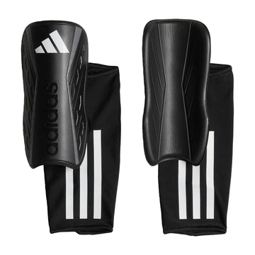 adidas Unisex-Adult Tiro Soft Ground League Shin Guards Black/White/Iron Metallic Large