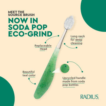 Radius Source Brush Soft Replaceable Head Toothbrush (Assorted Colors)