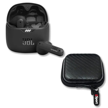 JBL Tune Flex Noise Cancelling True Wireless Earbud Bundle with gSport Case (Black)