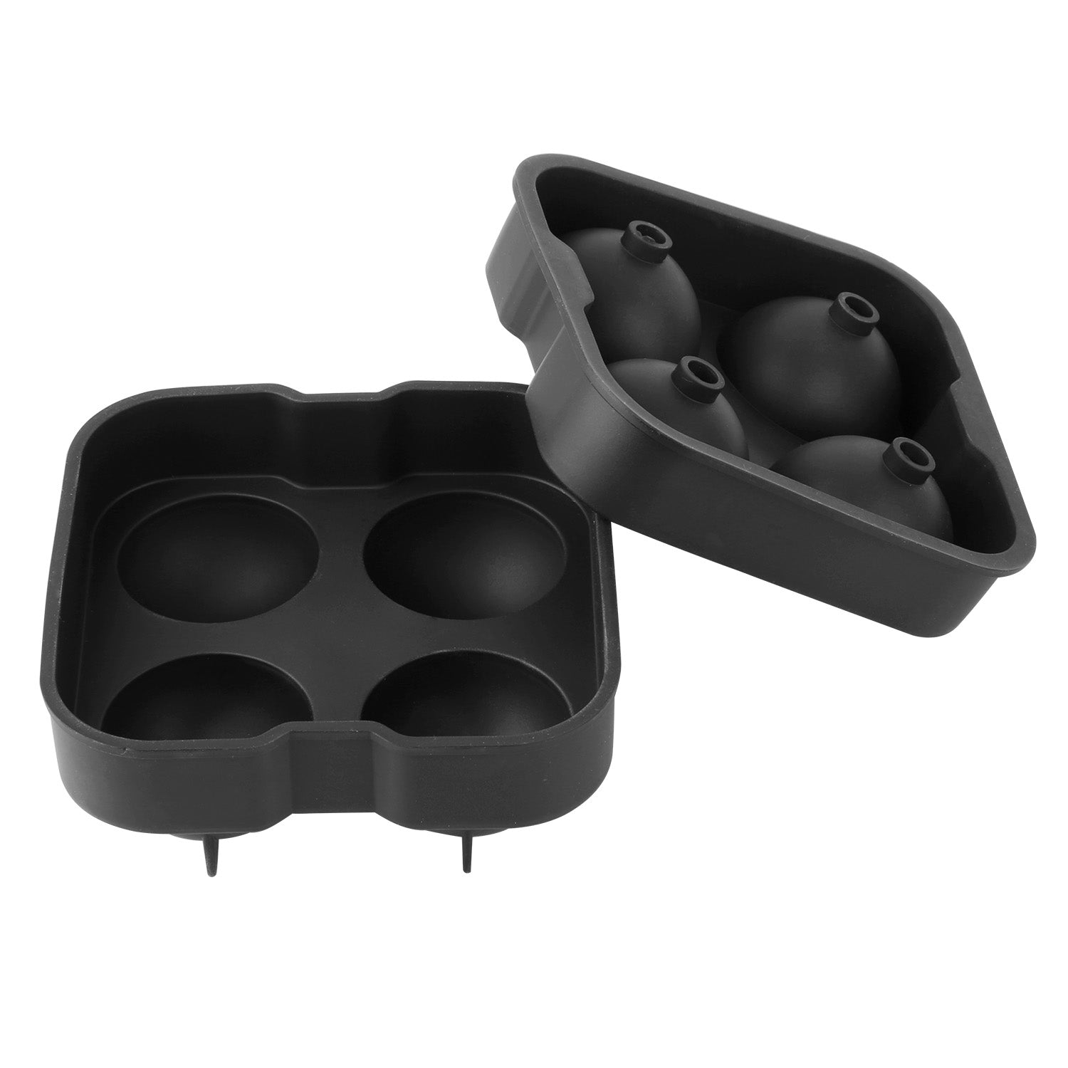 1.77”Sphere Ice Ball Maker Mold Silicone Ice Cube Tray with Lid Easy Fill and Release Ice Maker for Parties Events