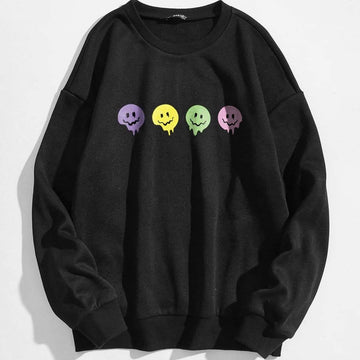 Cartoon Graphic Thermal Lined Sweatshirt