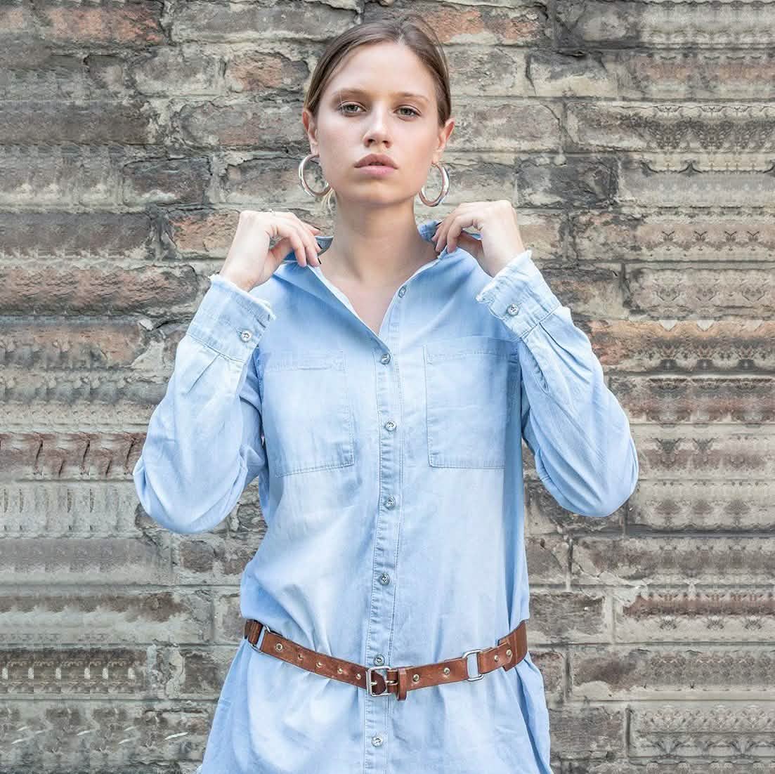 Casual Button Up Denim Shirt