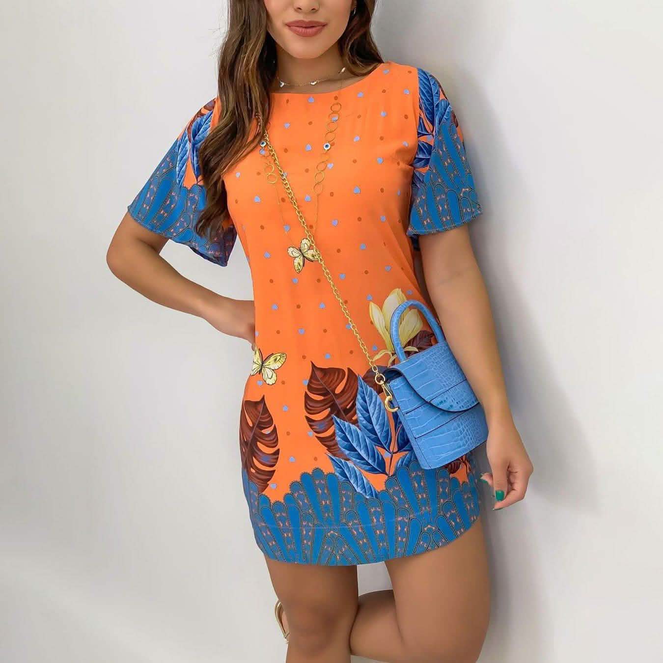 Casual Summer Short Sleeve Dress For Women
