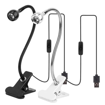 Clip On Reading Light USB Desk Clamp Lamp Flexible Gooseneck