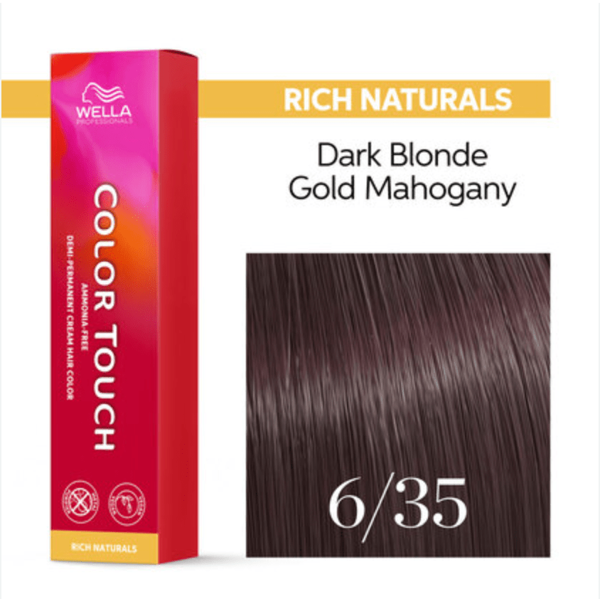 Color Touch Demi-Permanent Color - 6 35 Dark Blonde-Gold Red-Violet by Wella for Unisex