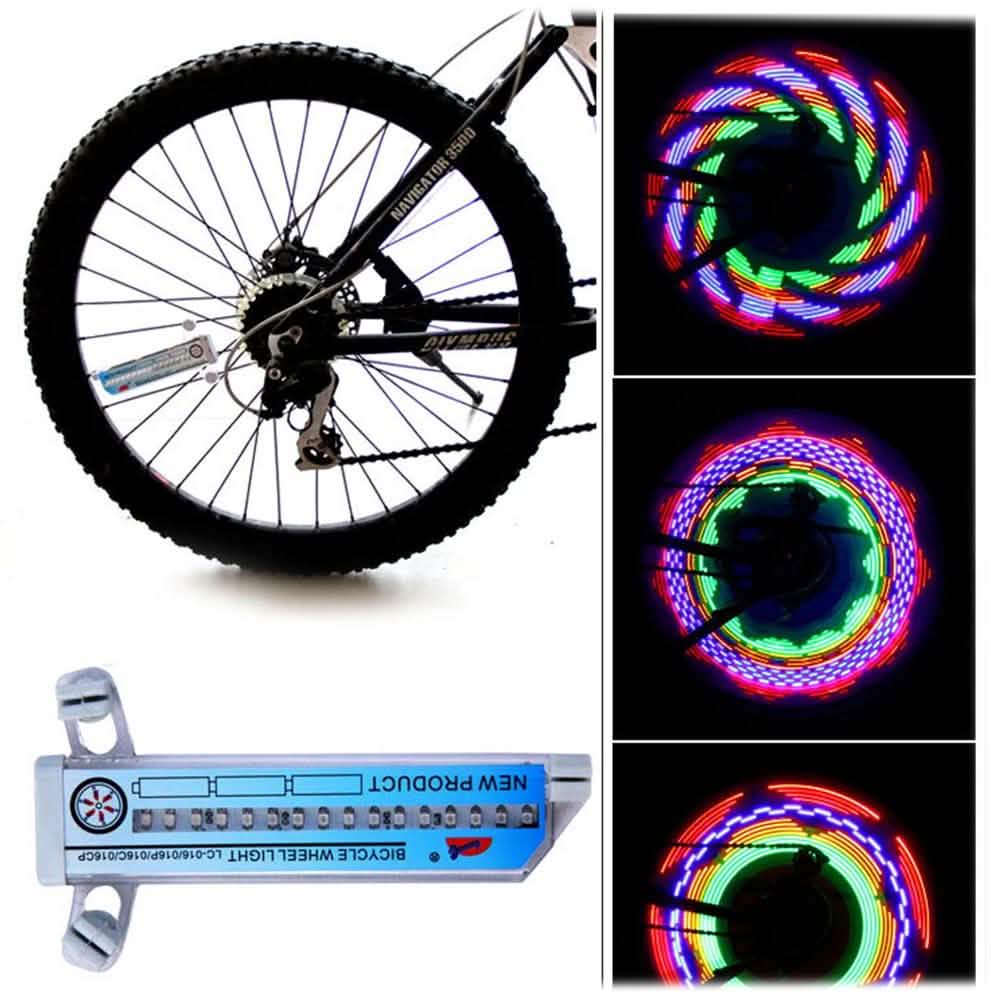 Colorful Rainbow 32 LED Wheel Signal Lights for Cycling Bikes Bicycles Outdoor