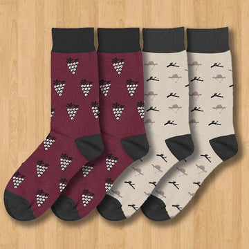 Combed Cotton Funky Casual Knee Socks - Assorted Styles