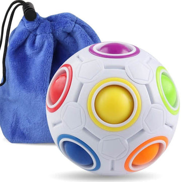 Coogam Rainbow Puzzle Ball with Pouch Color-Matching Puzzle Game