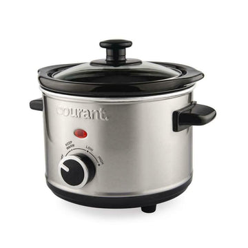 Courant 1.5 Quart Slow Cooker, Stainless Steel
