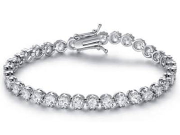 Crown Tennis Bracelet Made with Swarovski Elements