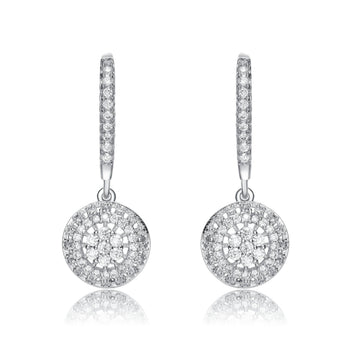 Cubic Zirconia Leverback Earrings