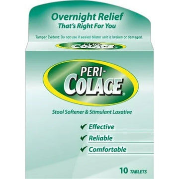 Colace 2-In-1 Tablets Stool Softener & Stimulant Laxative - 10 Count