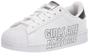 adidas Originals Superstar Sneaker White/White/Black (Girls are Awesome) 10.5 US Unisex Little Kid