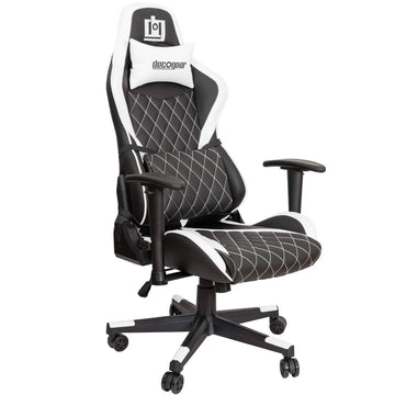 Deco Gear Ergonomic Foam Gaming Chair with Adjustable Head and Lumbar Support