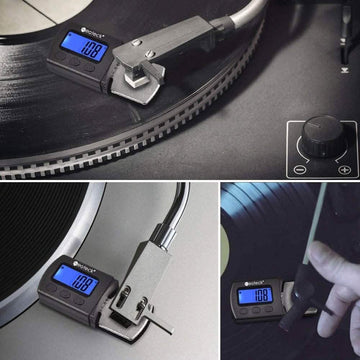 Digital Turntable Stylus Force Scale Gauge 0.01g/5.00g Blue LCD Backlight for Tonearm Phono Cartridge