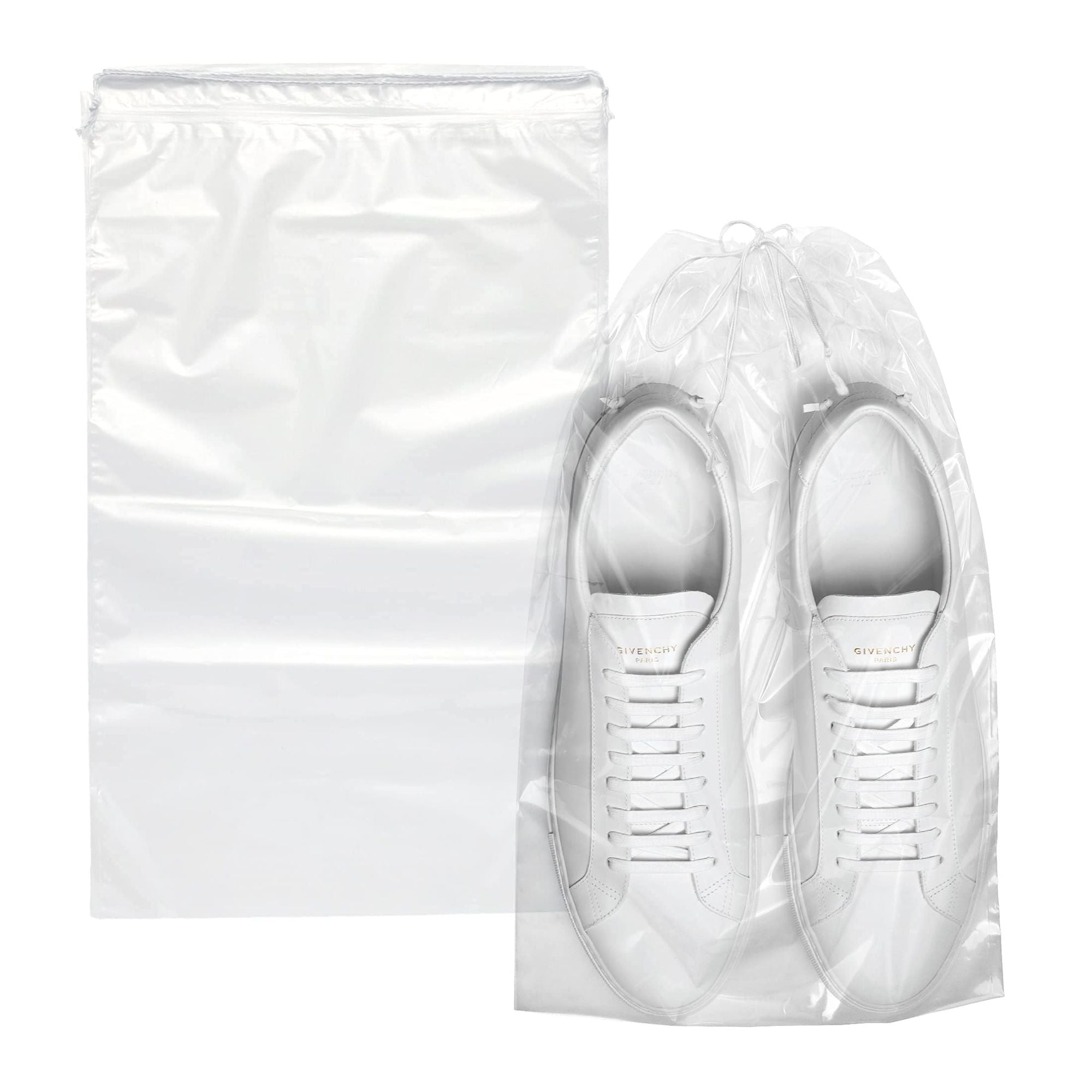 Clear Drawstring Bag, 12 x 18 Inches. Pack of 1000 Clear Plastic Drawstring Bags. 2 Mil Drawstring Clear Plastic Bags. Waterproof Clear Plastic Bags Drawstring for Cosmetics, Toiletries