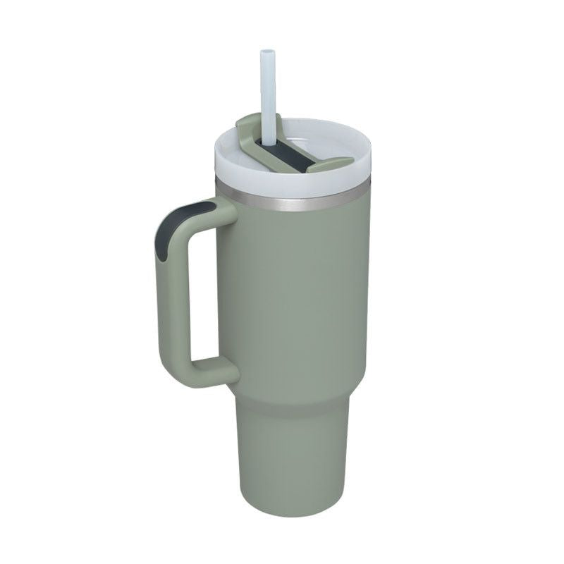1200ml Stainless Steel Mug Coffee Cup Thermal Travel Car Auto Mugs T hermos 40 Oz Tumbler with Handle Straw Cup Drinkware New In