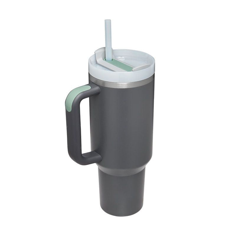 1200ml Stainless Steel Mug Coffee Cup Thermal Travel Car Auto Mugs T hermos 40 Oz Tumbler with Handle Straw Cup Drinkware New In