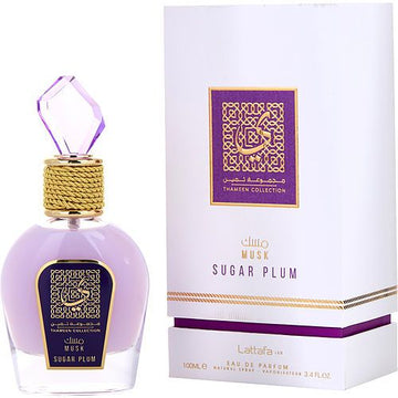 LATTAFA MUSK SUGAR PLUM by Lattafa EAU DE PARFUM SPRAY 3.4 OZ (THAMEEN COLLECTION)
