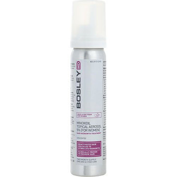 BOSLEY by Bosley BOSLEYMD HAIR REGROWTH TREATMENT FOR WOMEN MINOXIDIL TOPICAL AEROSOL 5% - TWO MONTH SUPPLY 2.11 OZ (FOAM)