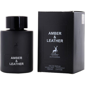 MAISON ALHAMBRA AMBER & LEATHER by Maison Alhambra EAU DE PARFUM SPRAY 3.4 OZ