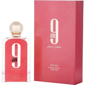 AFNAN 9 AM POUR FEMME by Afnan Perfumes EAU DE PARFUM SPRAY 3.4 OZ