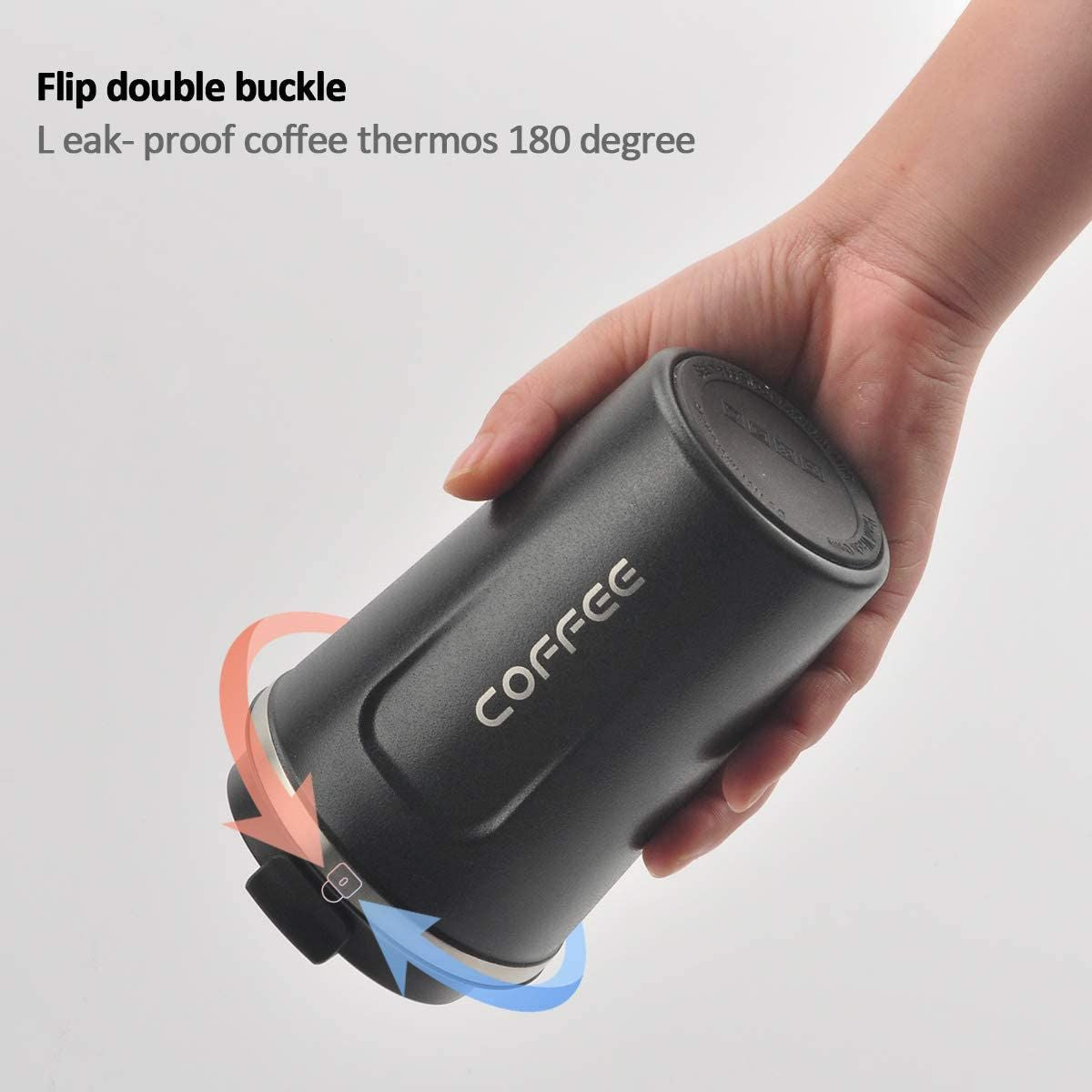12 oz Stainless Steel Vacuum Insulated Tumbler - Coffee Travel Mug Spill Proof with Lid - T hermos Cup for Keep Hot/Ice Coffee; Tea and Beer