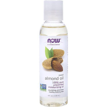 ESSENTIAL OILS NOW by NOW Essential Oils SWEET ALMOND OIL 100% PURE UNSCENTED MOISTURIZING OIL 4 OZ