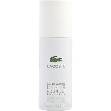 LACOSTE L.12.12 BLANC by Lacoste PURE DEODORANT SPRAY 3.6 OZ
