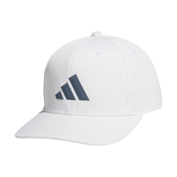 adidas Mens Three Bar Structured Snapback Adjustable Fit Hat 2.0 White/Onix Grey One Size