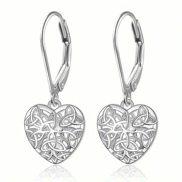 Exquisite Hollow Heart-Shaped Hoop Earrings