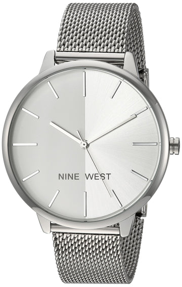 Nine West Womens Sunray Dial Mesh Bracelet Watch