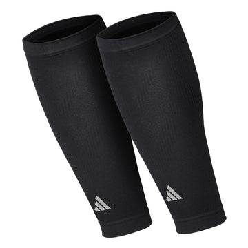 adidas Calf Compression Sleeves for Women and Men - Pair of Calf Sleeves for Running Training and Stronger Workouts - Breathable and Lightweight - Durable Calf Compression Support - Black S/M