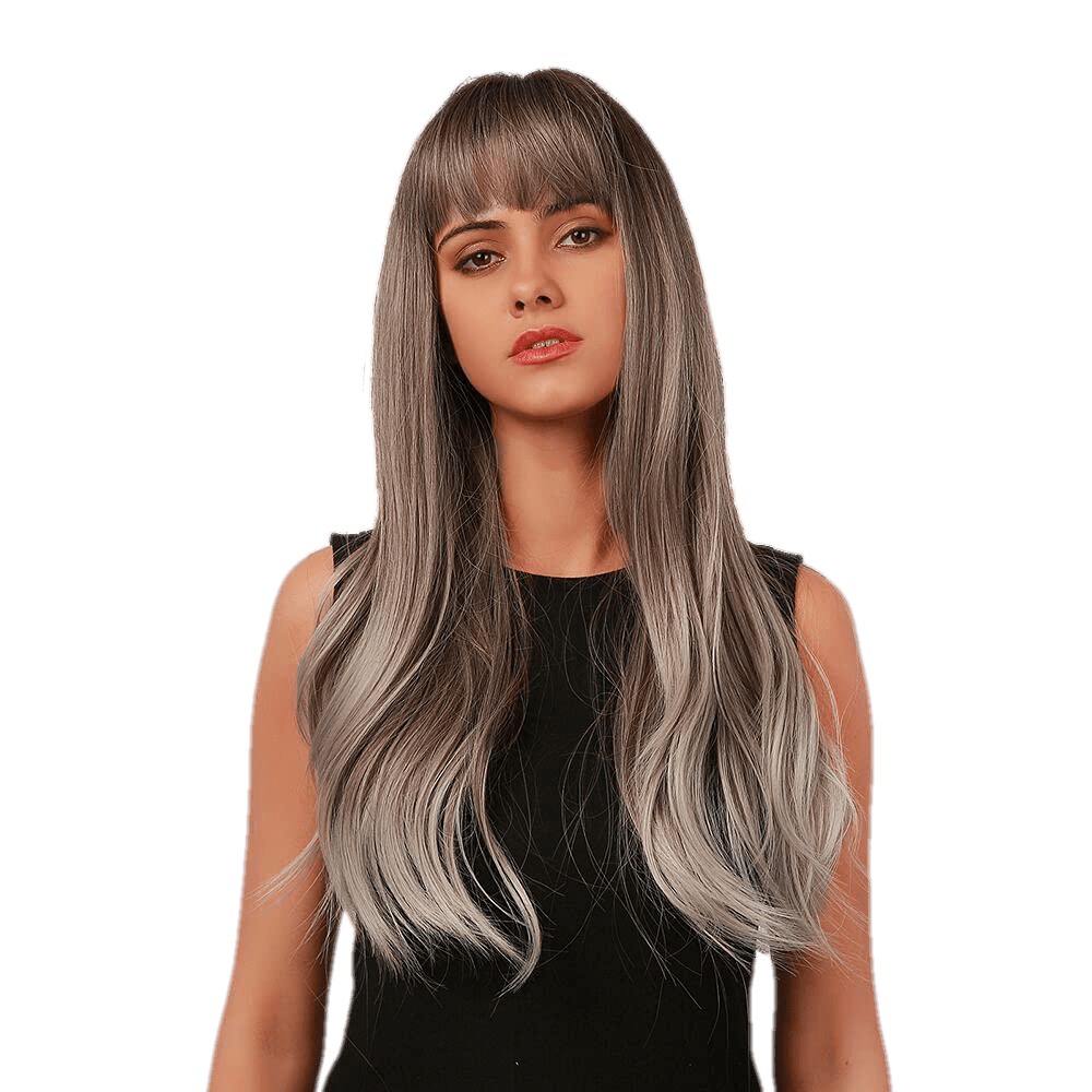 Fashion wigs straight with bangs