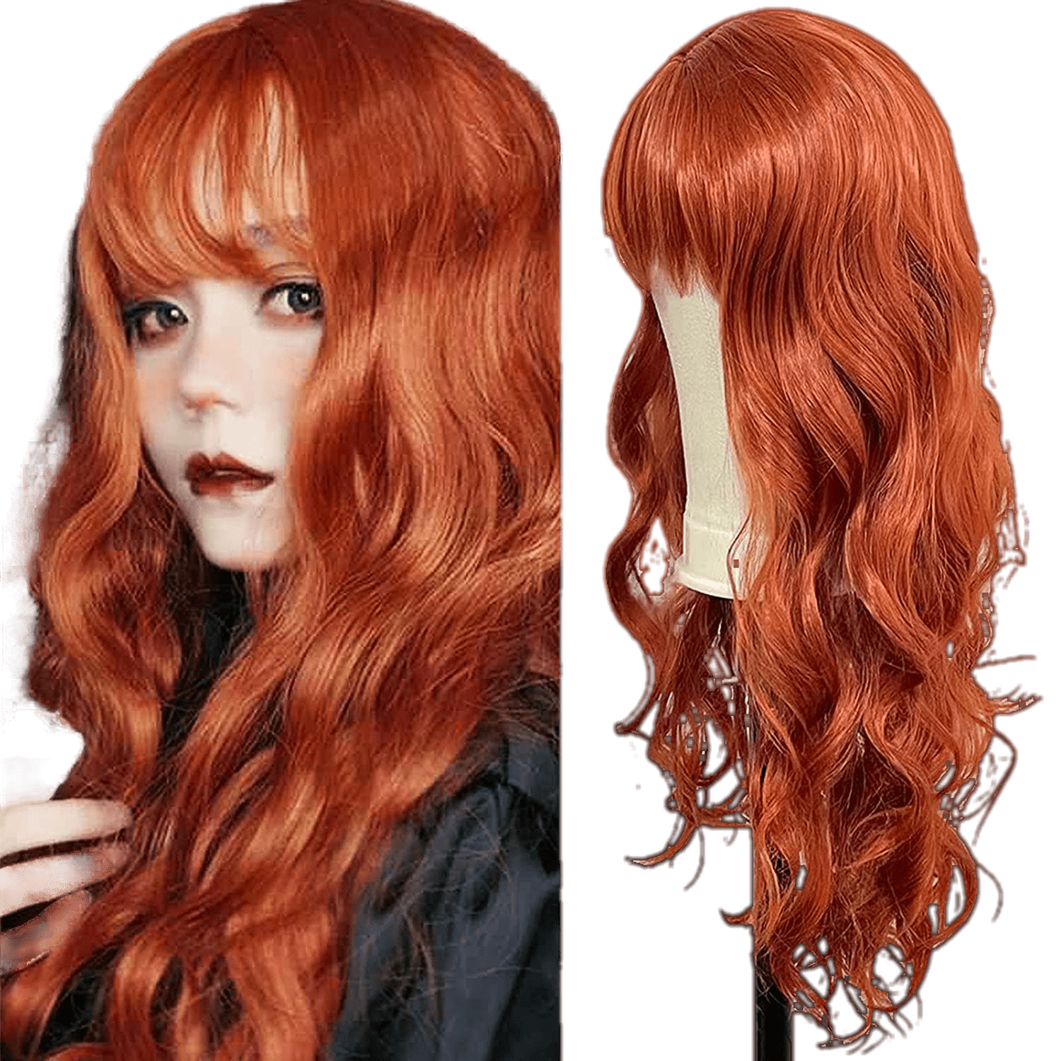 Fashion wigs straight with bangs