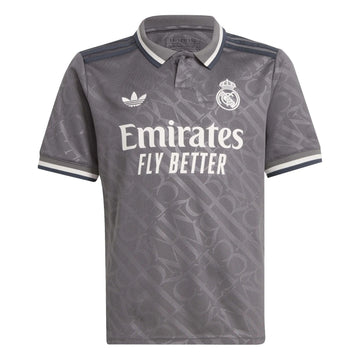 adidas Boys Real Madrid 24/25 Third Jersey Charcoal