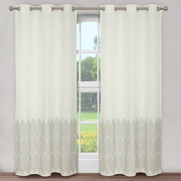 2-Piece Set: Global Mali Embroidered Window Panel Pair