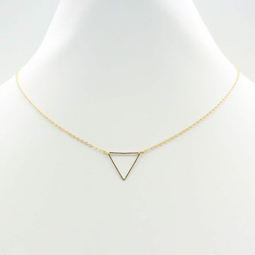 Gold Triangle Pendant Necklace