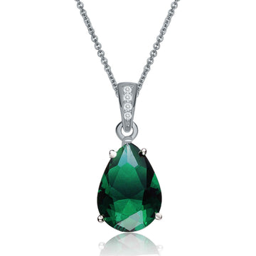 Green Pear Drop Necklace