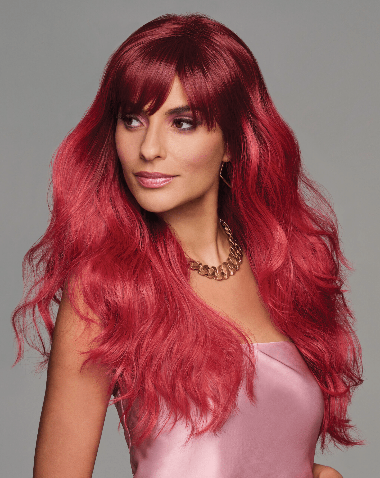 Hairuwear Hairdo That ' S My Jam Red Fantasy Wigs, Long Layered Hair, Average Cap Size