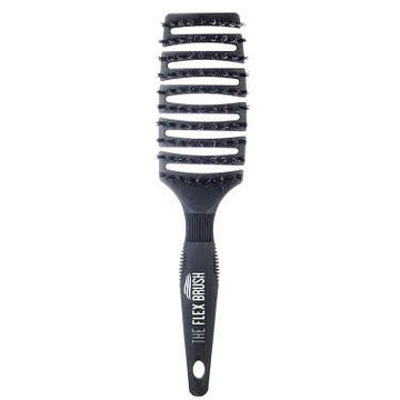 The Flex Brush XL Mixed Bristle Vent Brush with Boar & Nylon Pins, Black