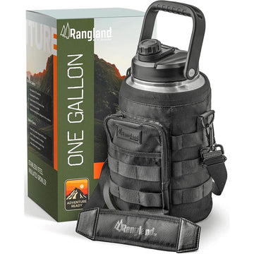 Insulated 1 Gallon Stainless Steel Wide Mouth Growler with Tactical Carrying Bag