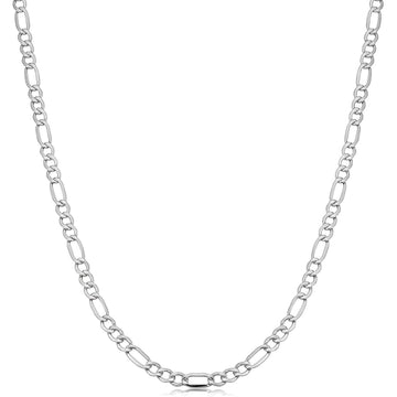 Italian Sterling Silver 3.5MM Figaro Chain