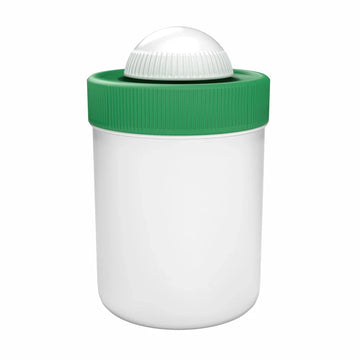 Samix 100ml White Cosmetic Jar with Green Lid (10-Pack)