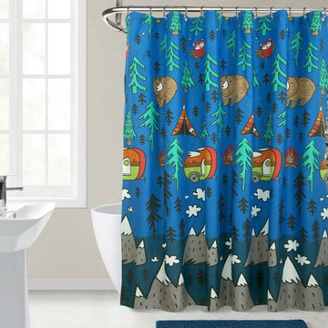 Kidz Mix Camping Explorer Shower Curtain